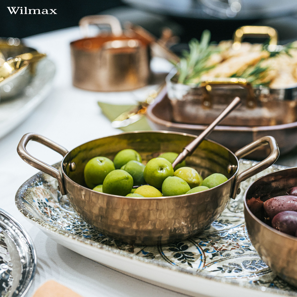 Deep round fry pan with 2 side handles wl‑554232/s Wilmax (photo 2)